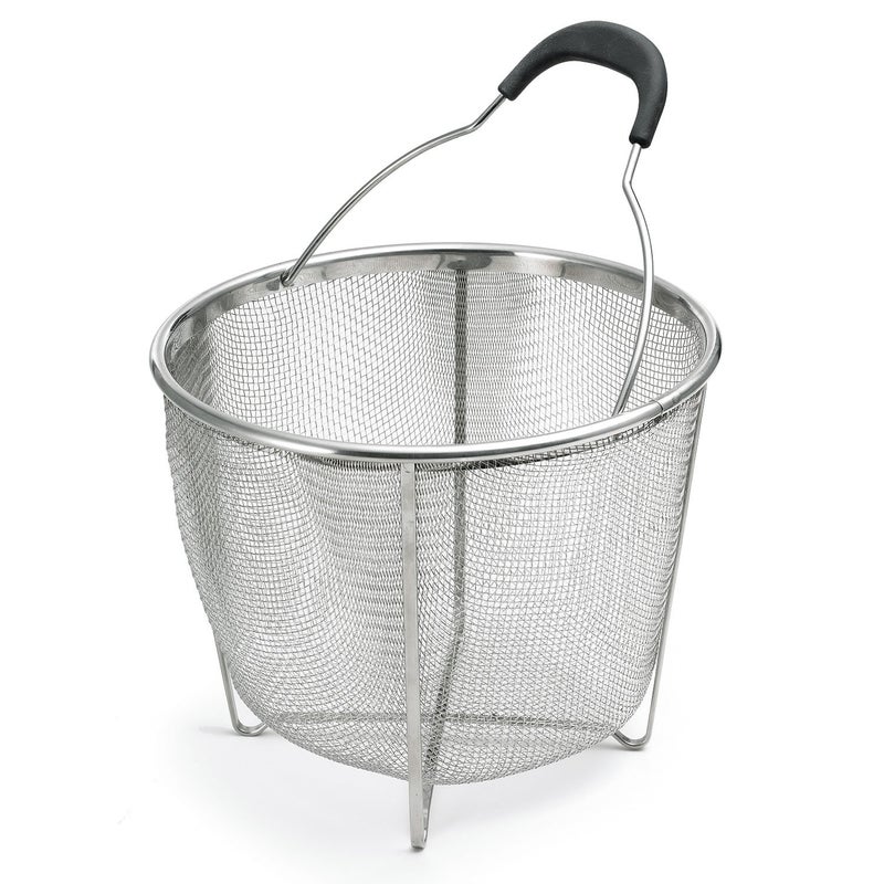 Polder 8 inch Strainer and Steamer Insert Basket, Stainless Steel, Perfect for Cooking Vegetables, Pasta and more - Image 1